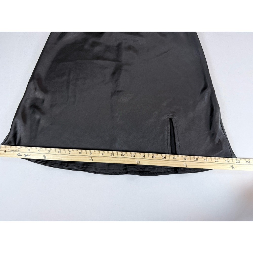 Princess Polly Black Satin Mini Skirt Women's US 8 Y2K Little Black Skirt GNO - Picture 6 of 9